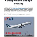 Cathay Online Manage Booking
