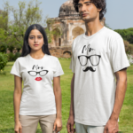 Love Matching Couple T Shirt – Mr and Mrs  – Punjabi Adda