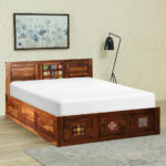 Sheesham Wood Bed, Sheesham Bed, Sheesham Wood Bed With storage, Sheesham Bed With Storage | Furniture Online