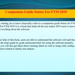 Companion Guide Status For FTM 2019