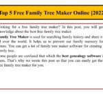 Top 5 Free Family Tree Maker Online [2022]